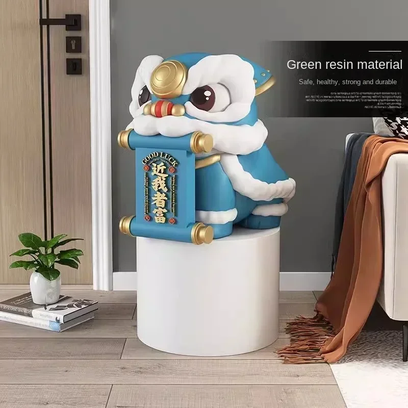 

Lion dance floor ornament, decoration next to the sofa in the living room, lion dance store welcome opening, housewarming gift