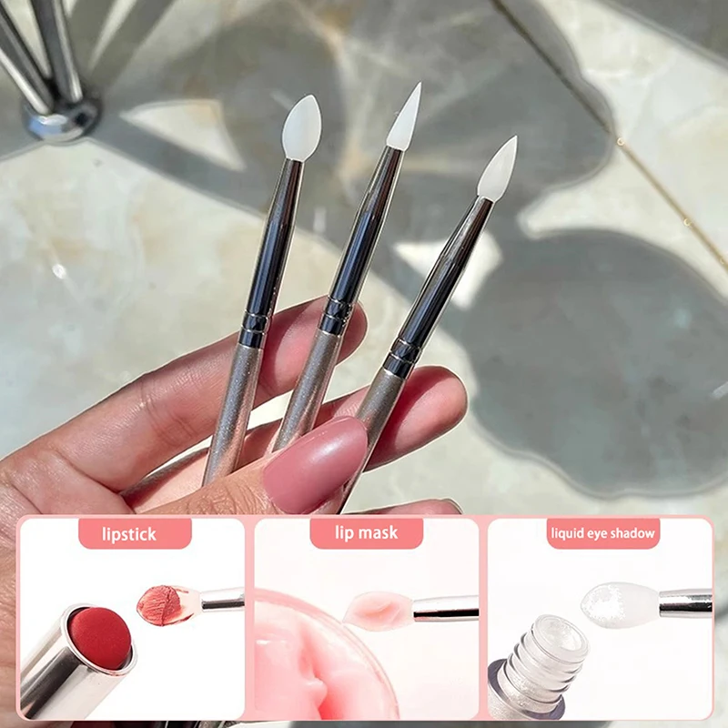 Siliconen glanzende oogschaduw pailletten make-up kwasten glans oogschaduw make-up kwast lippenbalsem masker schoonheidstools nagelkunst applicator