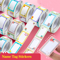 Name Tag Stickers for Clothes Waterproof Cute Animal Personalized Labels Children School Stationery Water Bottle Traceless Mark
