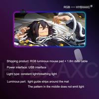 HYBXAXC D-demon Slayer Obanai Iguro Mouse Pad RGB Gaming Mouse Pad Desk Mat HD Gamer Large LED Light XXL 900x400 Mouse Pad