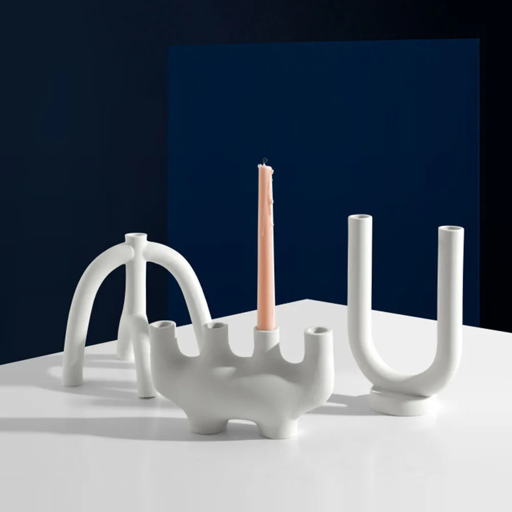 

Nordic Holder Candleholders Candlestick Unique Shape Exquisite Structure