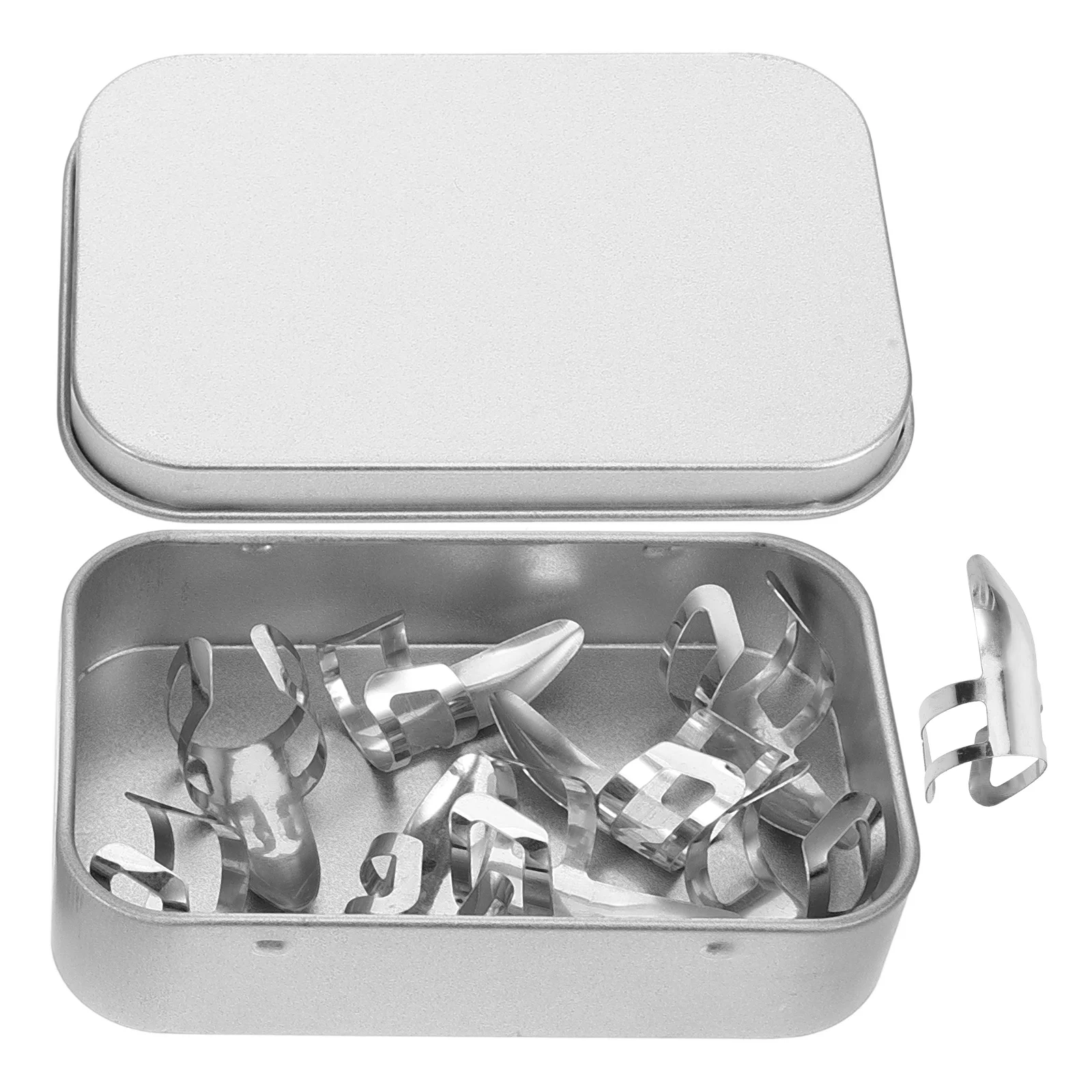 

8 Pcs Finger Pick Set Guitar Caps Picks Fingertip Protector Sleeves Stainless Steel Covers Cots