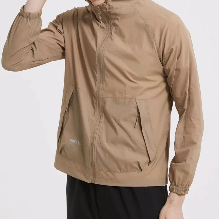 

Легкая, приятная для кожи, с капюшоном Jaet, крутая дышащая мужская летняя верхняя одежда, кондиционер, orm Long Sve Stand Fit