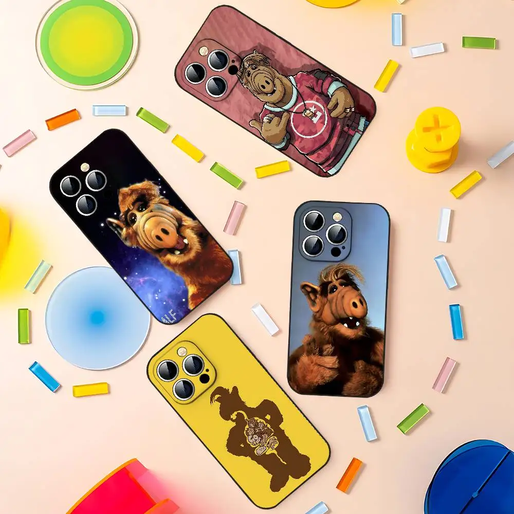 

Alf TV Series Black Phone Case That Fits For IPhone 17,16,15,11,13,14 Pro Max,Plus,X,Xr,Xs Max,13Mini