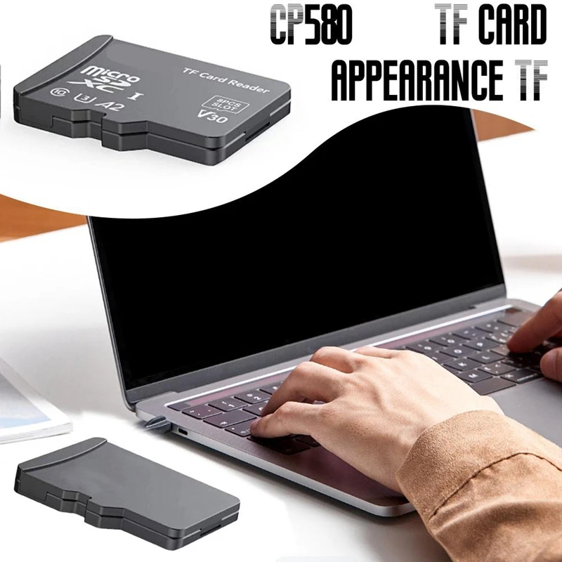 Y43A-TF Card Reader With TF Card Appearance Design 8 TF Cards Slots Multifunctional High-Speed Memory Card Reader