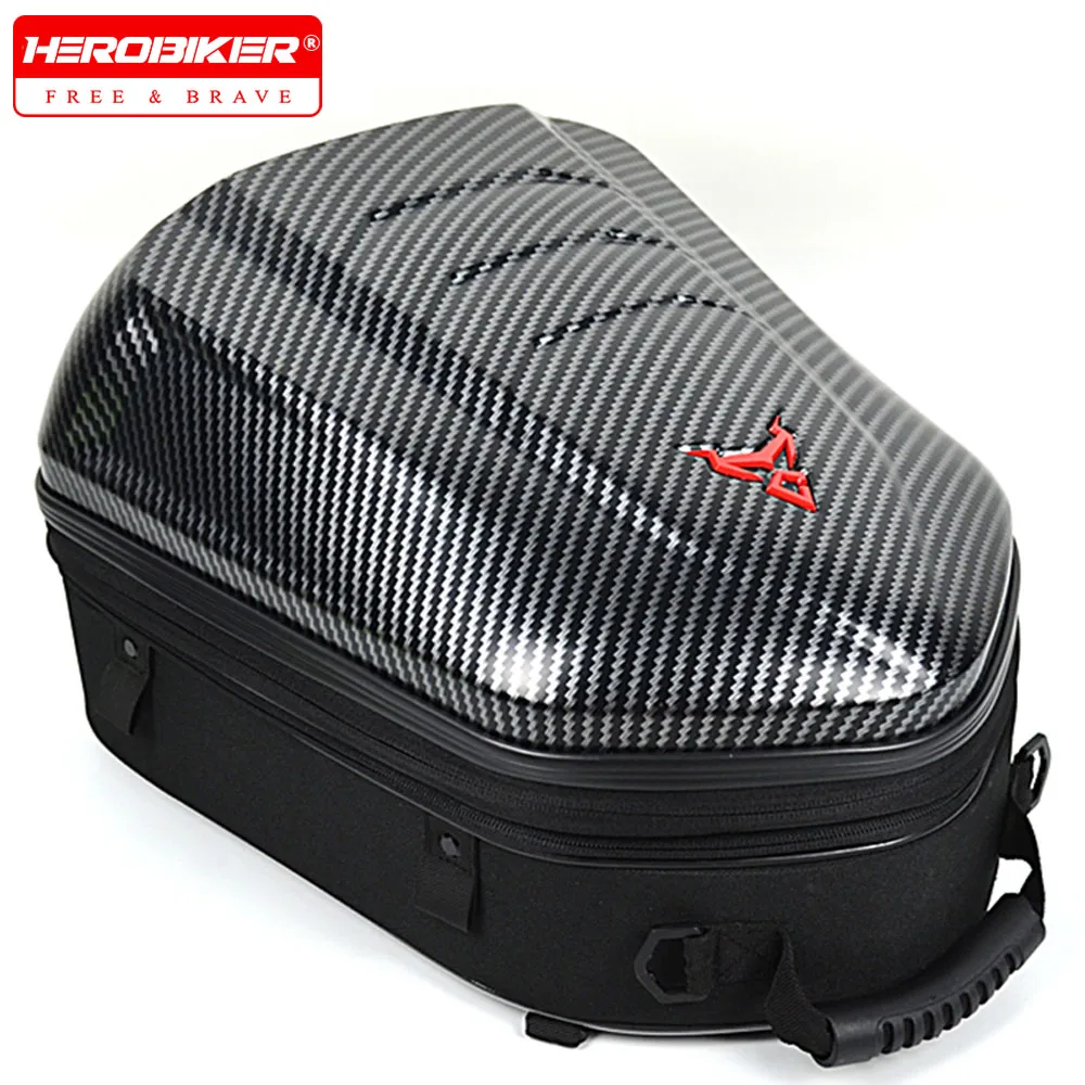 Motorcycle Helmets Bag Waterproof Reflective Rear Seat Bag 47L Large Capacity Motorcycle Tail Bag Rainproof Saddle Backpacks