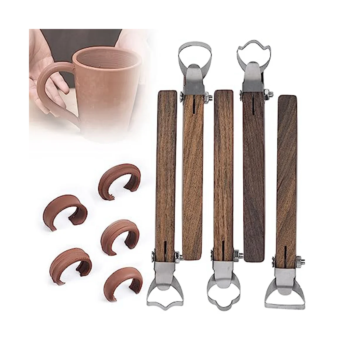 5PCS Pottery Clay Sculpting Tools for Tea Cup, Upgrade Sculpture Scraper Pottery Carving Tool Pottery Clay Pottery Tool