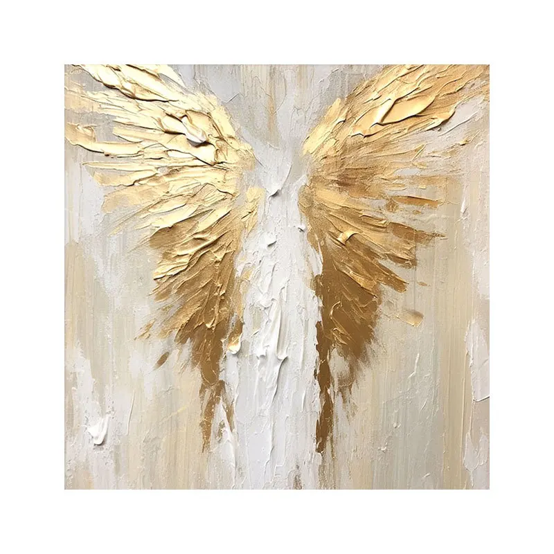 

Pure hand-painted large gold foil butterfly oil painting, sofa background living room bedroom painting porch dining room texture