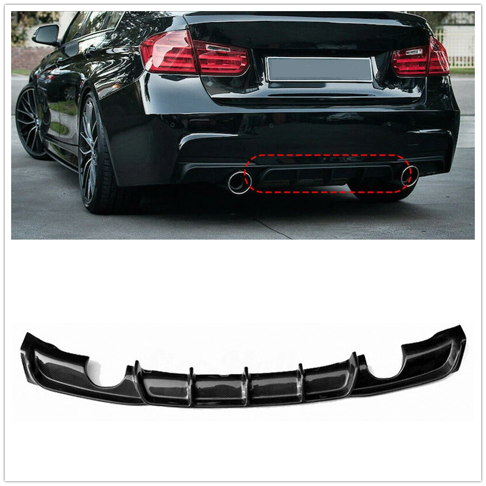 

For BMW F30 F31 3 Series 320i 335i 2012-2018 M Sport Rear Bumper Diffuser Lip Gloss/Matte Black/ABS Carbon Look Spoiler Splitter