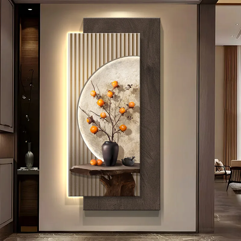 

LED light three-dimensional sandstone porch decorative painting with light light corridor corridor hanging painting new Chinese
