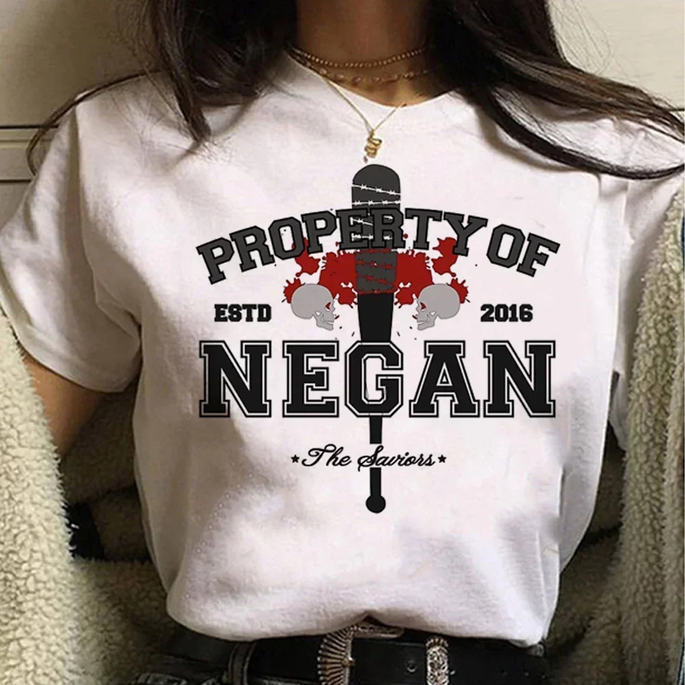 the Walking Dead t-shirts women manga top girl streetwear designer 2000s clothing
