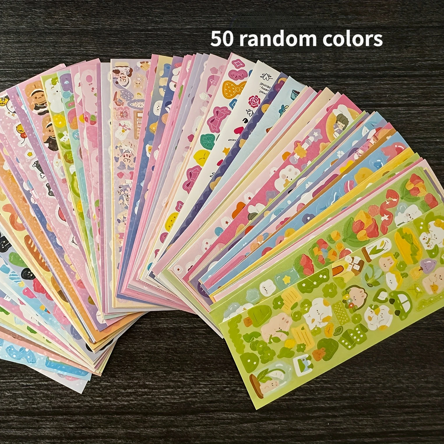 100 estilos diferentes de pegatinas sin repetición, pegatinas láser DIY de Goo Chuck para decoración de cuadernos con diseño de chica linda