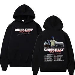 Rapper Chief Keef A Lil 2024 Music Tour Print Hoodie Men's Retro Fashion Pullover Sweatshirt Hip Hop Clothing Oversized Hoodies