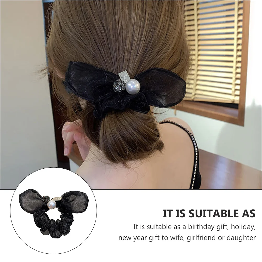 

Butterfly Knot Hair Accessory Exquisite Lightweight Bow Ponytail Holder Smooth Elastic Hair Tie For Women Girls Party Wedding
