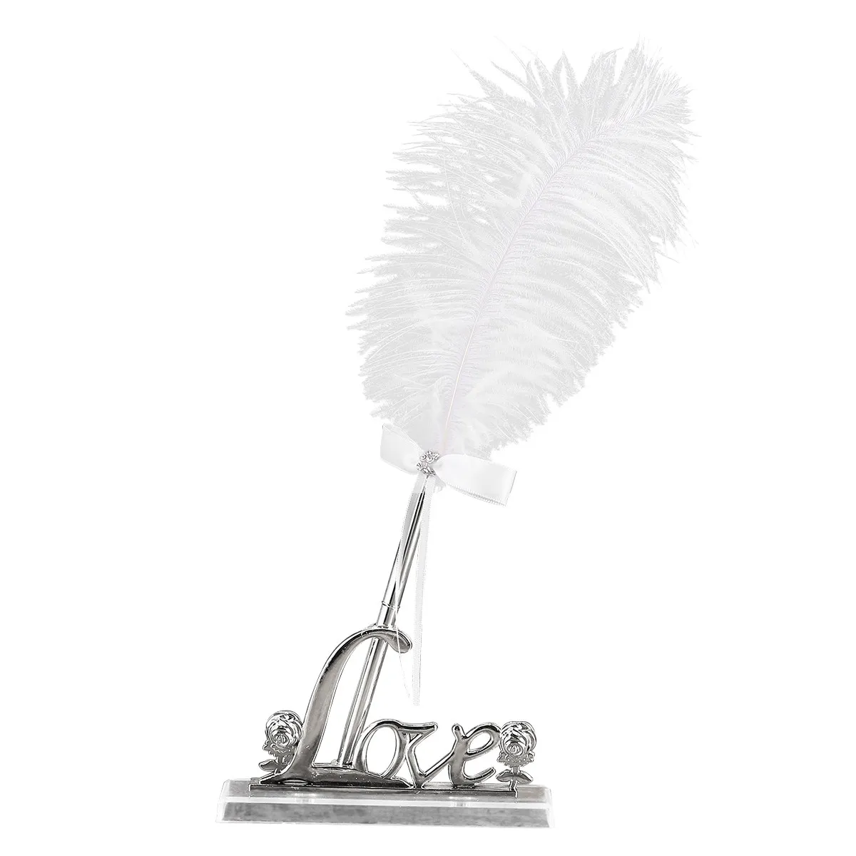 Luxury Metal Wedding Sign Pen with Romantic English Letter Base Beautiful Meaningful Gift for Friends Perfect for Wedding