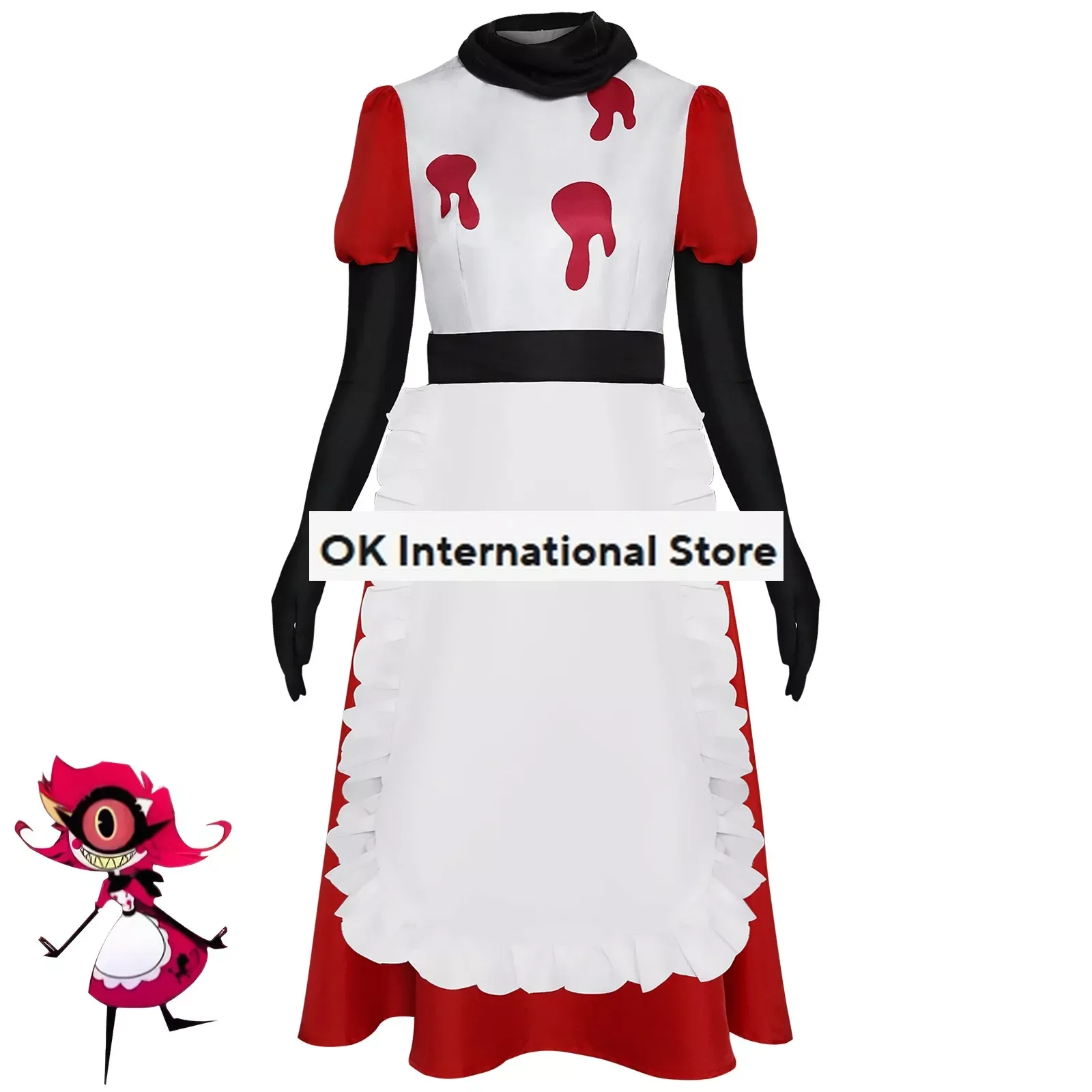 Anime Hazbin Niffty Cosplay Costume pour femme, vêtements de jeu de rôle SAFMaid, uniforme d'hôtel, Halloween, fête de carnaval, robe mignonne imbibée