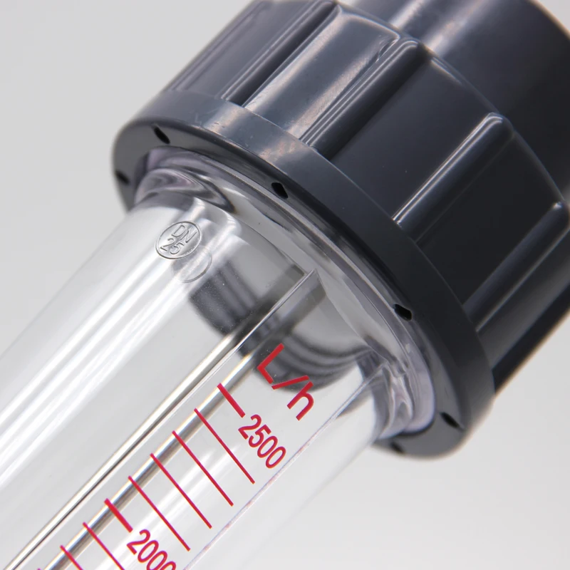 1 szt. 20-63MM gniazdo z tworzywa sztucznego typu pływakowy przepływomierz cieczy przepływomierz wody rotametr przepływomierz rurociągowy UPVC
