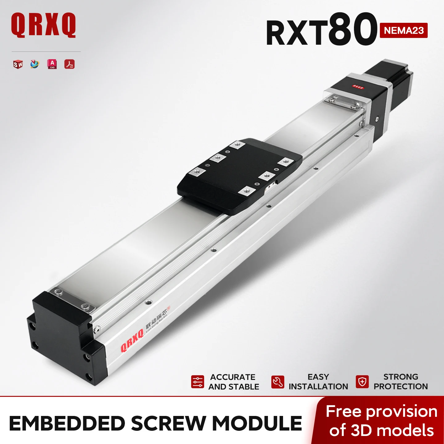 

RXT80 High-Precision Fully Enclosed Ball Screw Guides with Different Leads Low-Noise CNC