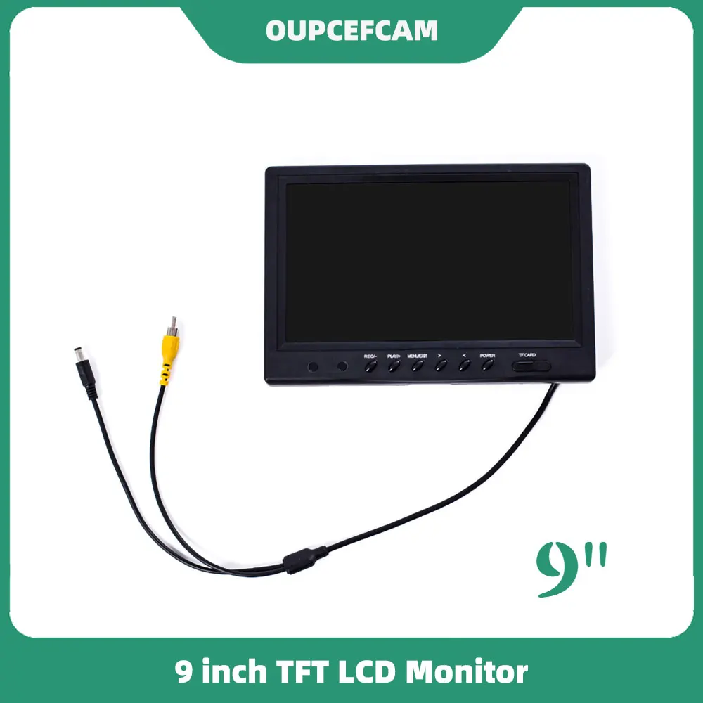 9inch TFT LCD Monitor Display With DVR Video Recording Function 8GB SD Card Fit Underwater Camera Industrial Endoscope WP70 WP71