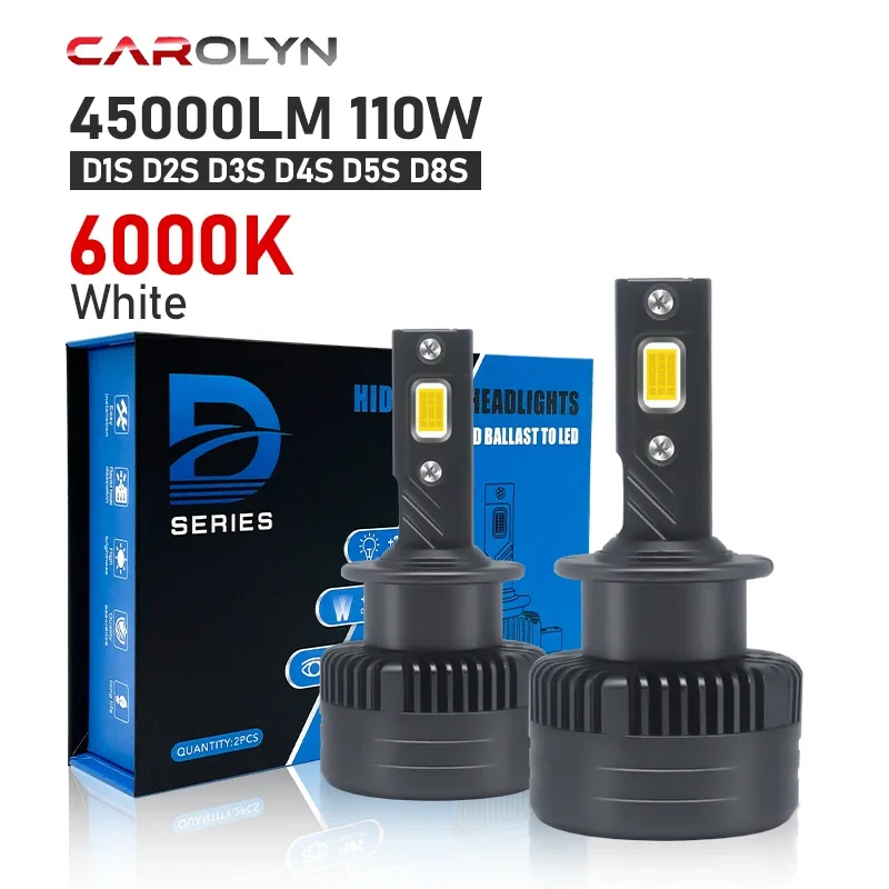 

Carolyn D2S Led Headlight 40000LM Car Light 1:1 Xenon 6000K White CSP Chip 110W Hight Low Beam Bulb for Infiniti FX35 2003-2012