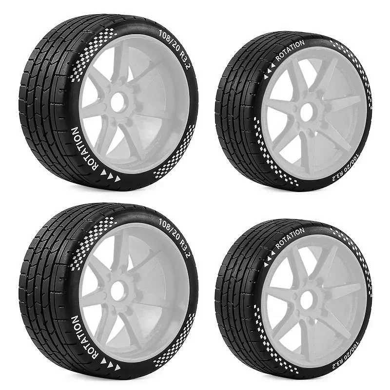 4-teiliges RC-Rad- und Reifenset (17 mm Sechskant) für ARRMA 1/7 Felony 6S BLX FSR RC-Auto-Upgrade-Teil, Straßenrennen-Rad- und Reifenersatz-Set