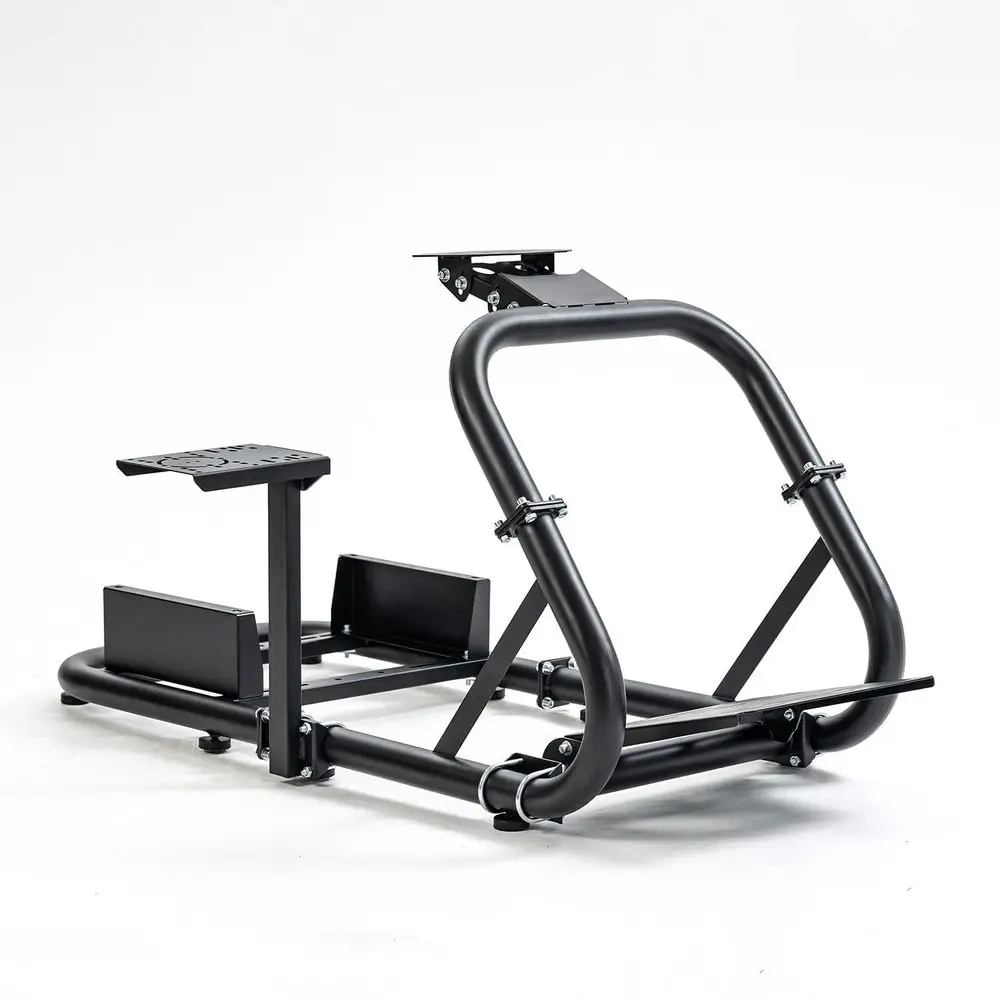 Racing Simulator Cockpit with Premium Wheel, Pedals, and Seat for Immersive Sim Racing Experience