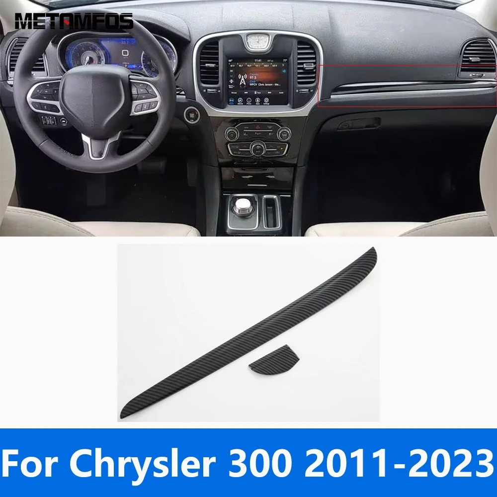 For Chrysler 300 2011-2021 2022 2023 Carbon Fiber Center Console Dashboard Panel Cover Trim Interior Accessories Car Styling