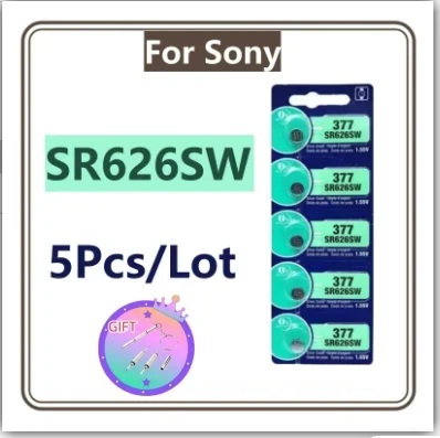 جديد 5 قطعة لسوني 337 SR416SW 364 SR621SW 371 SR920SW 377 SR626SW 379 SR521SW 395 399 SR927SW عملة خلية الفضة ساعة البطارية