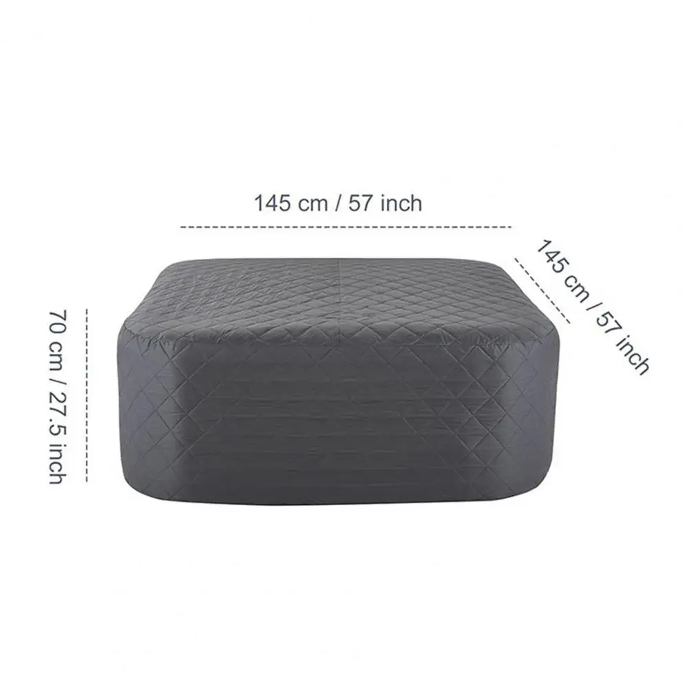 Square Hot Tub Dust Cover Cap Waterproof Anti-UV Protector Outdoor Warm Spa Hotspring Anti-Fall Leaves Snow Rain Dust Furniture