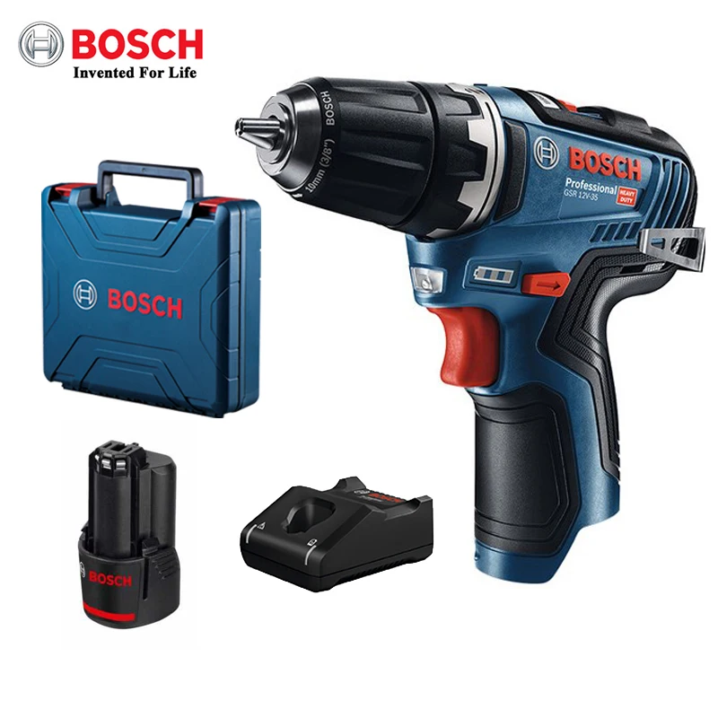 Bosch GSR 12V-35  Rechargeable Hand Drill Multi-function Household Lithium Battery Brushless Electric Screwdriver Power Tool