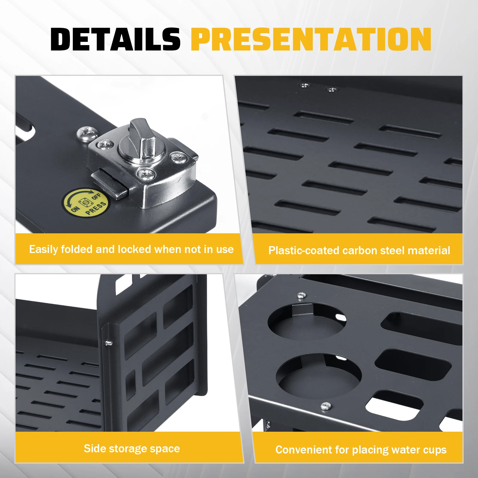 

Tailgate Table Rear Door Shelf Storage Cargo Holder Foldable Molle Panel for Ford Bronco