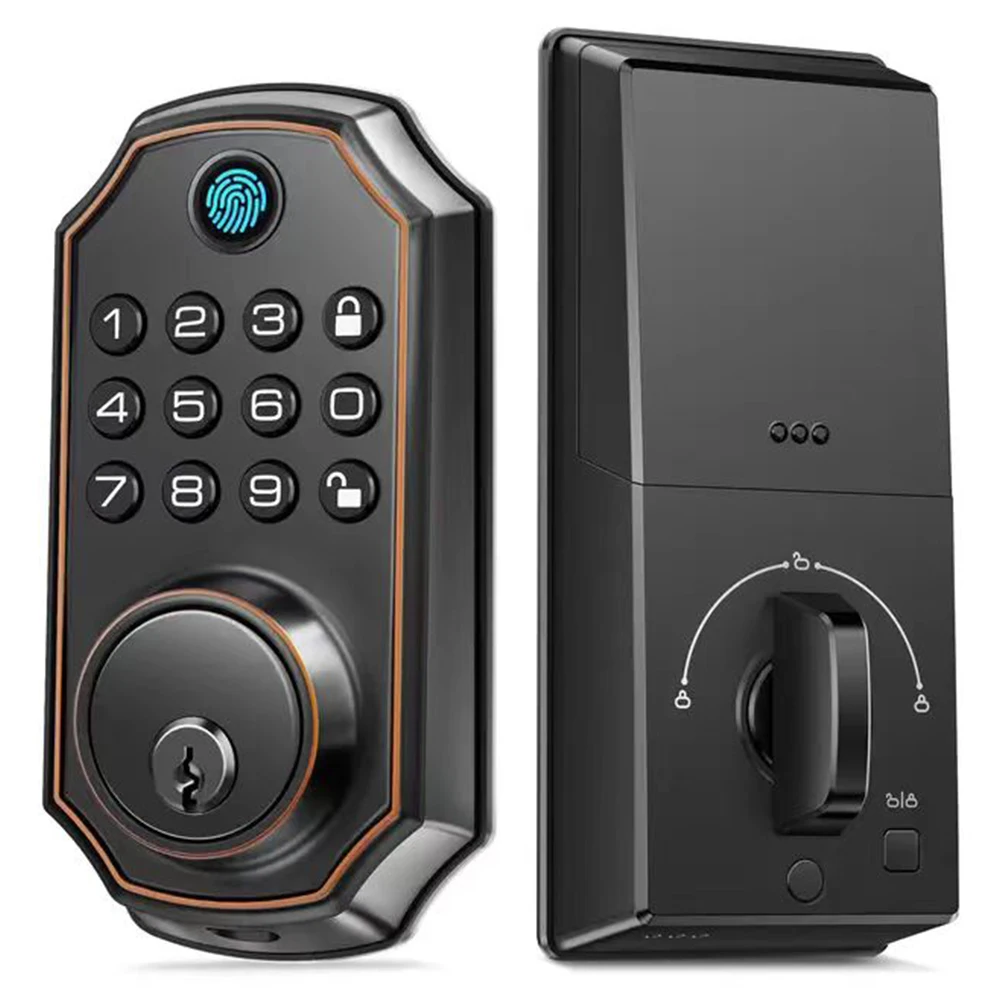 

Smart Keyless Fingerprint Lock For Tuya Password Door Lock For Home Security Deadlock Fingerprint Lock Key Combination Lock Graf