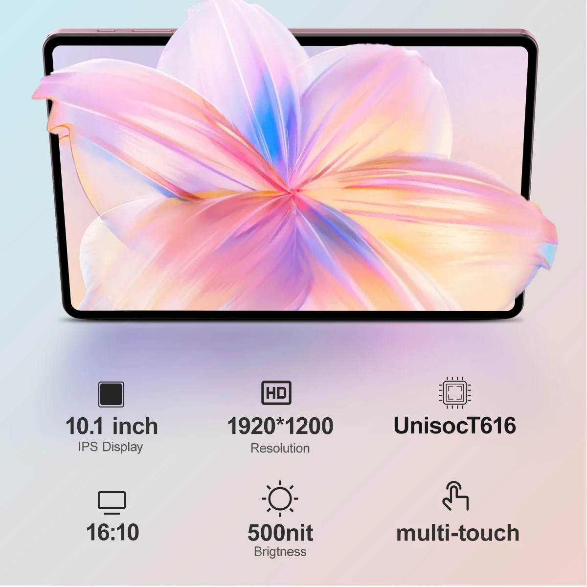 SUXI A7 10.1 Inch 1980*1280 IPS Screen Unisoc T616 24GB RAM 128GB ROM Tablets 2.4G/5G Wifi Android 15 Tablet PC 8000mAh