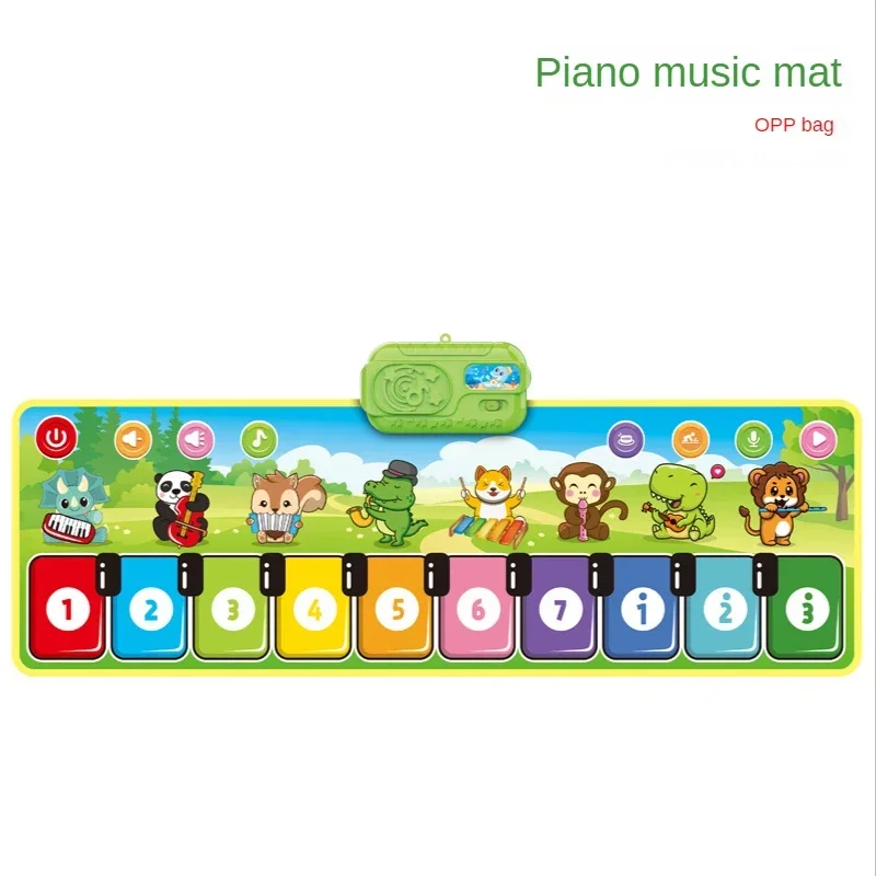 Polymères de piano musical pour tout-petits, violon au sol, clavier, danse, 8 instruments, sons, bébé, étude, jouets, 110x36cm