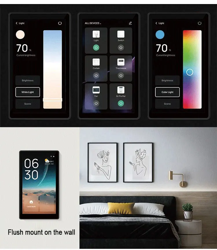 Metal Frame 5inch G2+ RK3576 Octa Core 4GB RAM Android Control Panel for Meeting Room Booking System