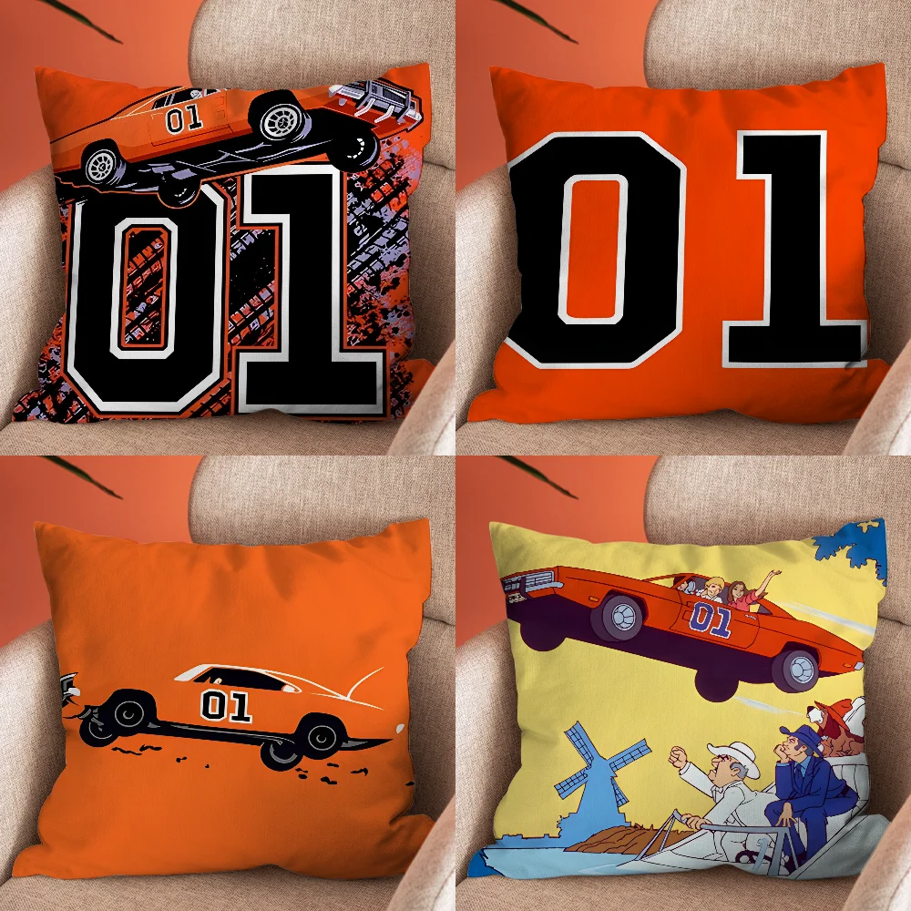 

General Lee 01 Dukes Of Hazzard Pillow Case Soft Cushion for Farmhouse Sofa Decor Home Decorations and Protector Pillow Case