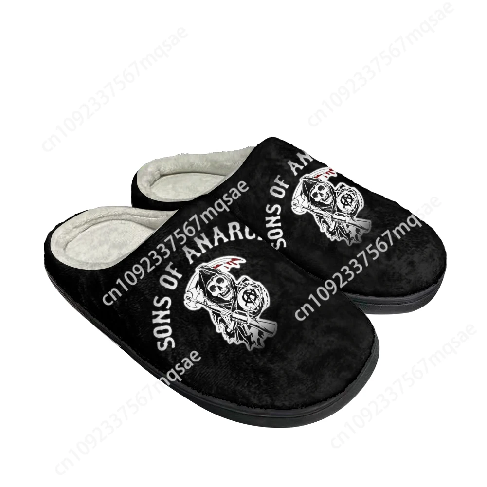 Hot Sons of Anarchy Fashion Cotton Custom Slippers Mens Womens Sandals Plush Casual Keep Warm Shoes Thermal Comfortable Slipper