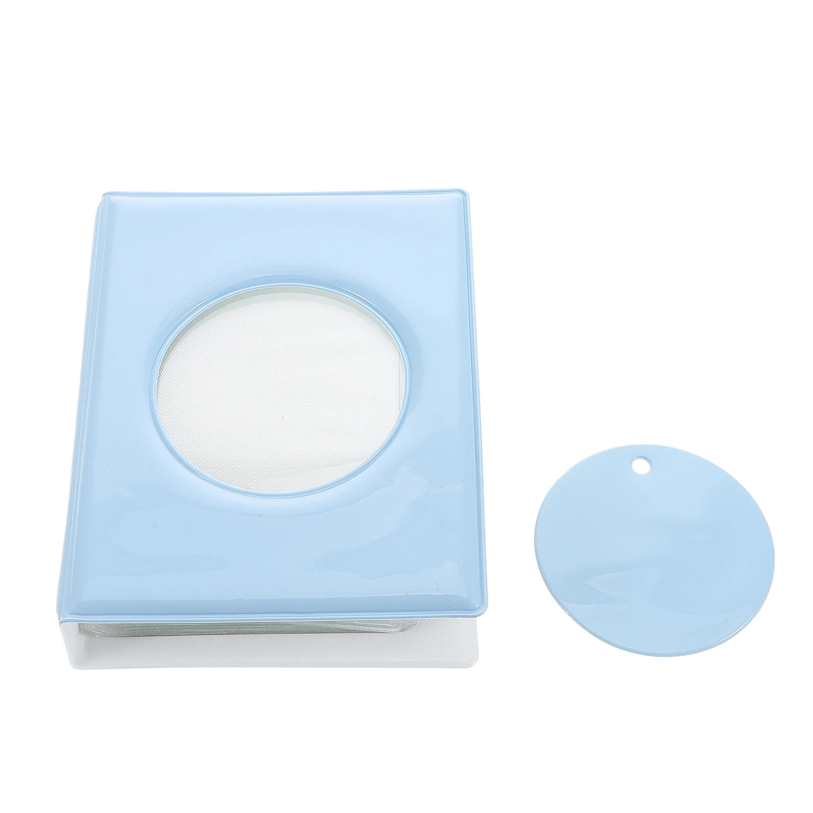 ألبوم بطاقة الصور الصغيرة الموثق 3 بوصة الجوف القلب مرآة مثل حامل بطاقة الصور السماء الزرقاء الصغيرة عرض بطاقة الصور تذكار