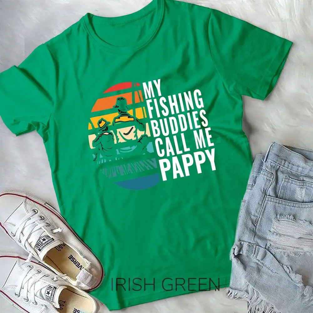 Mens My Fishing Buddies Call Me Pappy Fisherman Fatherâ€™s Day Unisex T-shirt