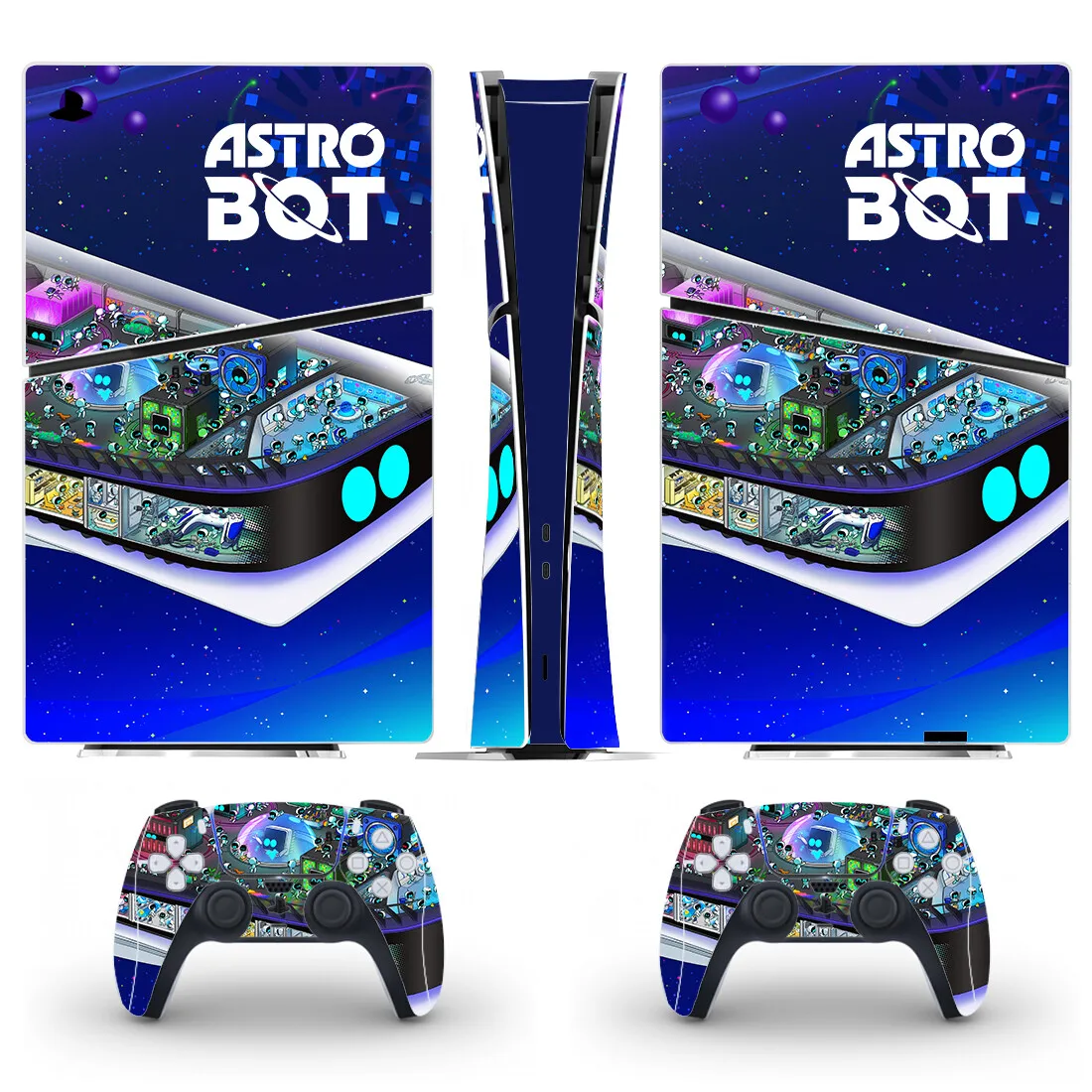 Astro Bot PS5 Slim Digital Skin Sticker Protector Decal Cover for Console Controller PS5 Slim Sticker Vinyl