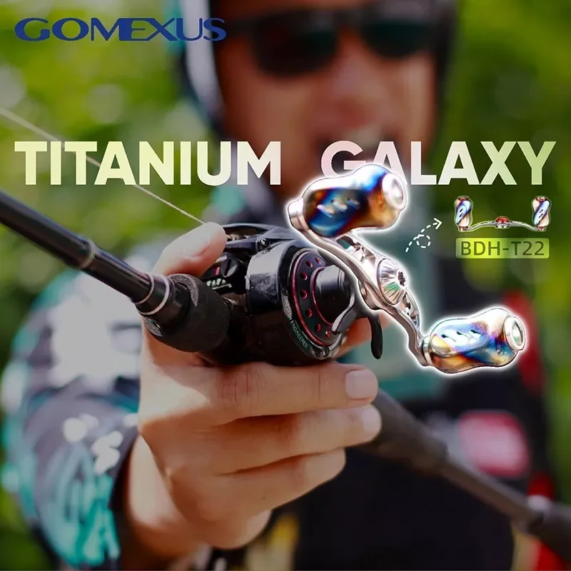 Gomexus Reel Handle 100mm With 22mm Titanium Knob For Daiwa Steez Tatula Catalina Zillion Abu Garcia Revo Okuma Baitcaster