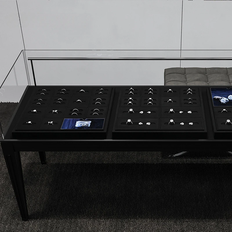 

High end jewelry display rack, microfiber ring, earring, bracelet counter, display props