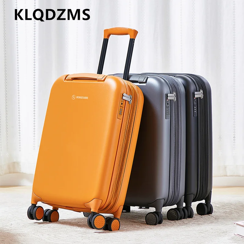 

KLQDZMS 20"24"28Inch PC Suitcase Men's Boarding Box Women's Trolley Case Lightweight Password Box Student Travel Luggage