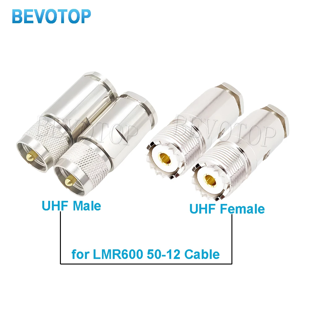 5PCS PL259 SO239 M SL16 UHF Male/Female Clamp Solder For LMR600 SYV50-12 12D-FB SYWV50-12 Cable Brass RF Coaxial BEVOTOP Adapter