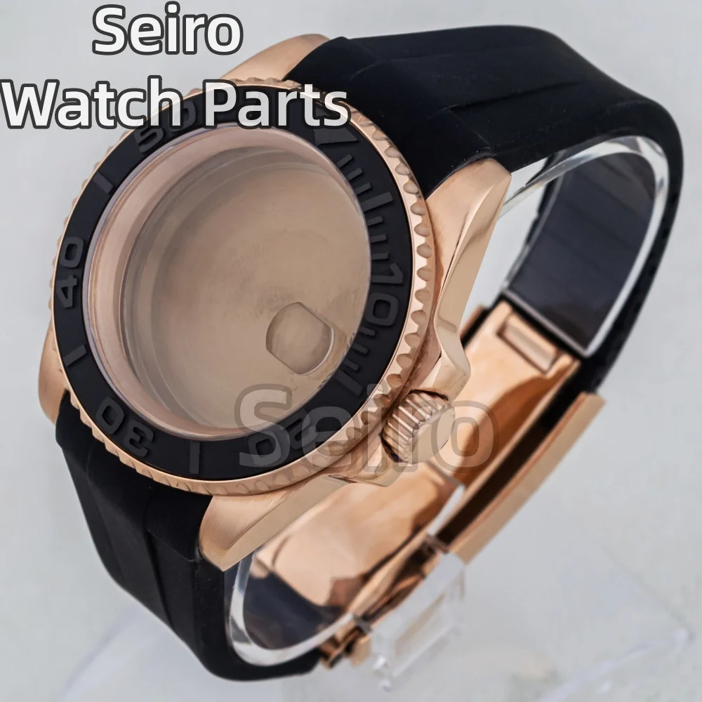 

Подходит для Yacht-master, циферблат 28,5 мм, NH34, NH35, NH36, механизм 20 мм, резиновый ремешок для часов, розовое золото, PVD-корпус, 40 мм, сапфировое стекло, мужской корпус