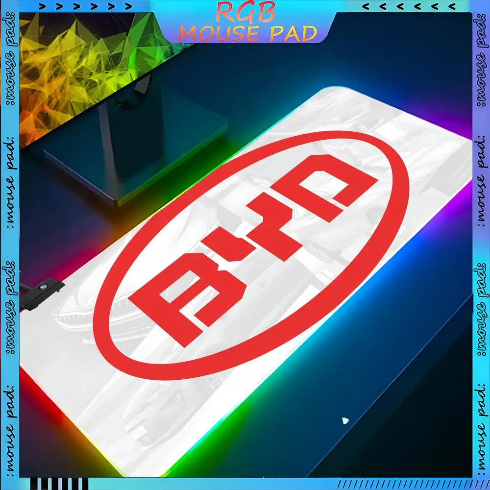 BYD   Mouse Pad RGB Keyboard Cover Desk-mat Colorful Surface Waterproof Multi-size World Computer GamerMause pads Cute Cartoon c