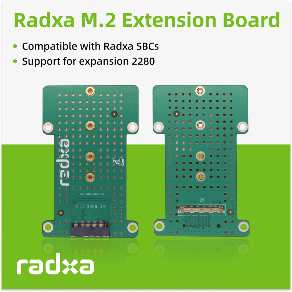 Radxa M.2 Extension Board for ROCK 4A/4B/4A+/4B+/4SE/3A
