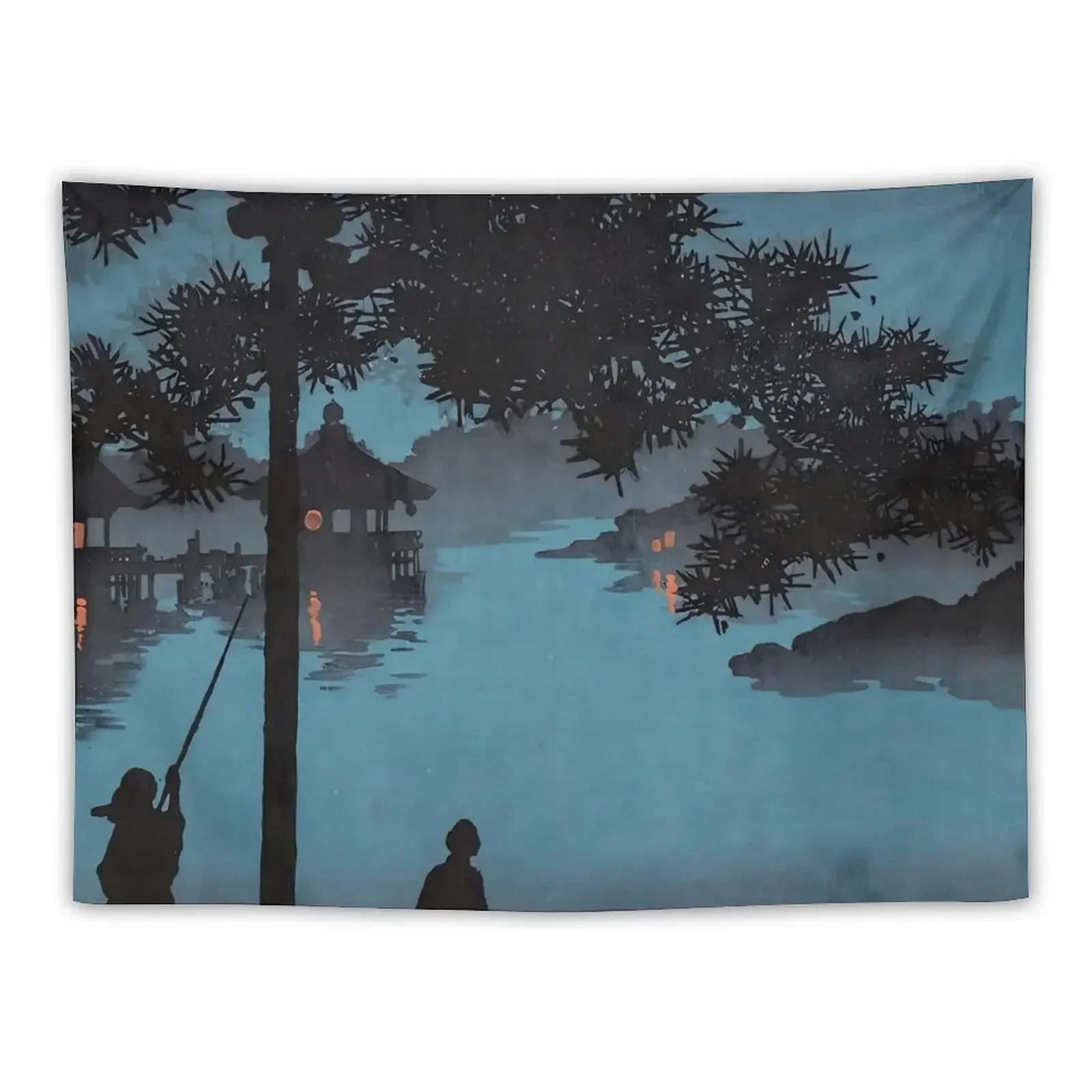 

Koho Shoda Stars over Biwa Lake Tapestry Funny Decoration For Bedroom Christmas Decoration Wall Hanging Tapestry