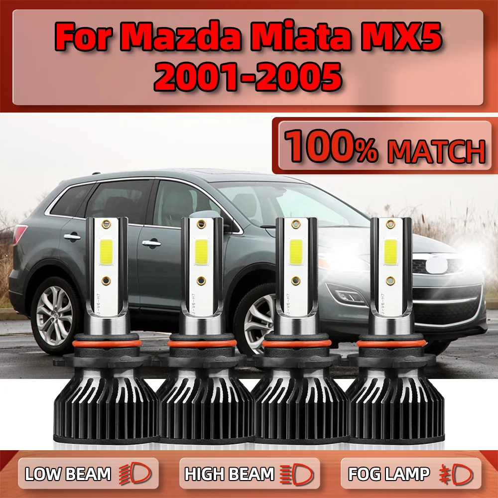 240W Canbus LED Headlight Bulbs 40000LM Turbo Auto Lamps 6000K 12V Car Headlamps For Mazda Miata MX5 2001 2002 2003 2004 2005
