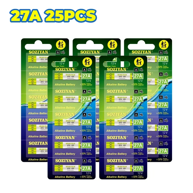 12V 23A & 27A Alkaline batterijpakket, langdurig geschikt voor afstandsbedieningen, auto-apparaten, zaklampen, speelgoed, huishoudelijke apparaten